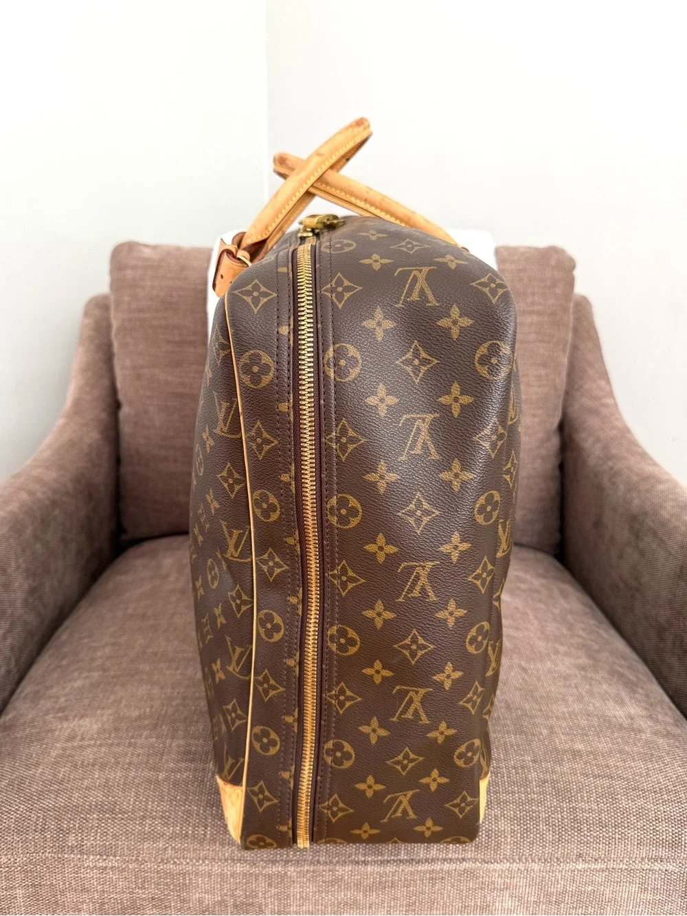 Authentic Louis Vuitton Sirius 50 travel bag luggage brown monogram LV M41506